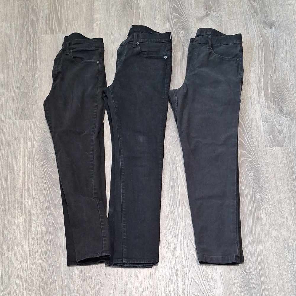 Men’s Designer Black Slim Straight Jeans Lot – Lululemon, J.Crew, Muji - Picture 9 of 9